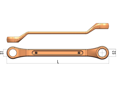 Non Magnetic Double Box Offset Wrench